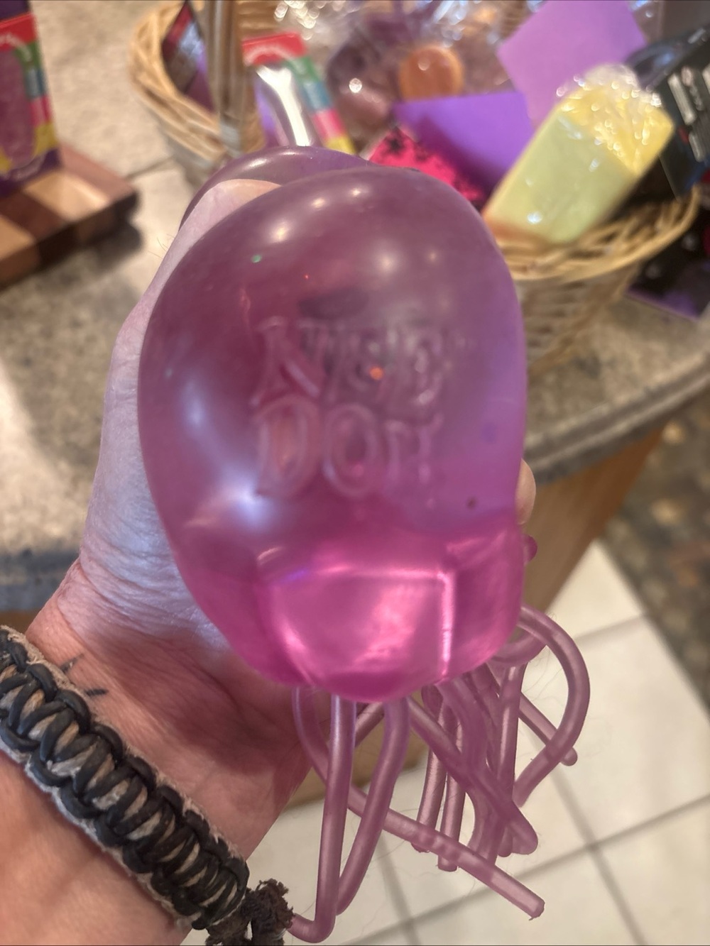 Pink / Blue Pair Jelly Octopus  Squishy Toy
